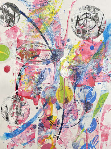 Abstract color collage