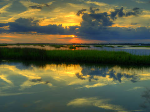 Sunset on the marsh