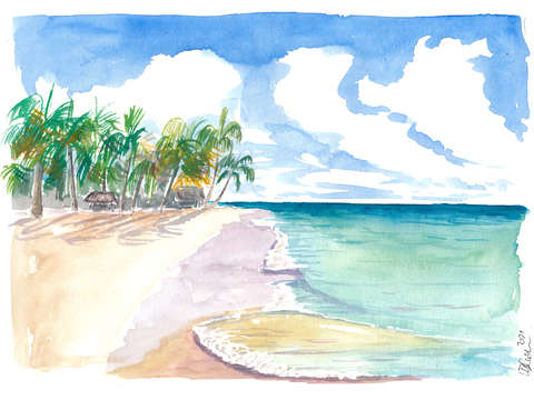 Turquoise waters at seven mile beach negril jamaic
