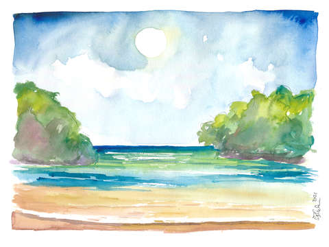 Caribbean loneliness at frenchmans cove jamaica