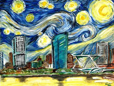 Starry night in milwaukee