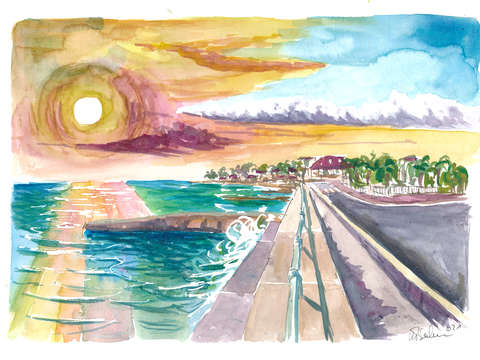 Astonishing caribbean sunset in cockburn town gran