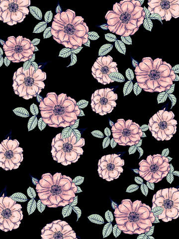 Midnight purple flowers
