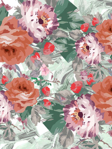 Muted bushels of florals