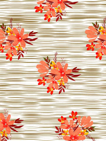 Brown bronze florals