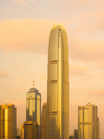 Skyline of victoria harbour
