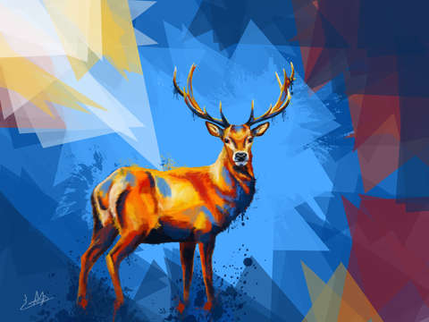 Deer in the wilderness