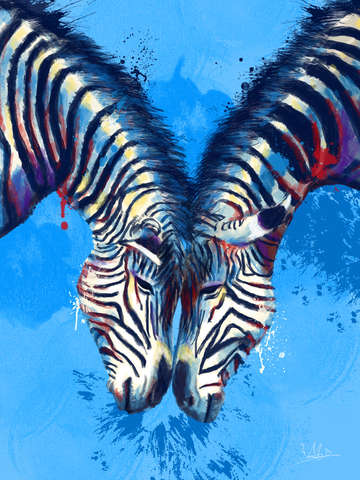 Friendship zebra illustration