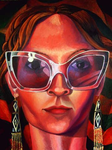 Self portrait with glasses