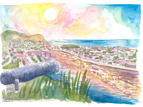 Magnificent view of gustavia st barthelemy with in