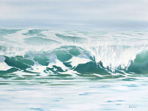 Exhale ocean wave painting