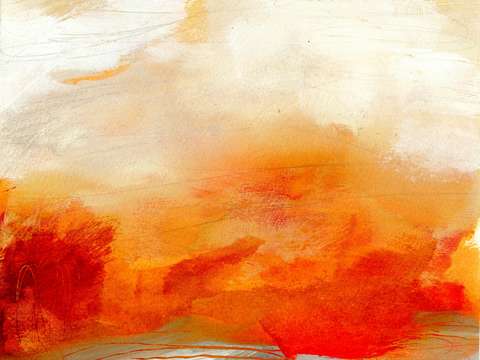 Marigold mist moodscape rain painting