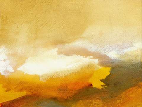 Dandelion breeze moodscape rain painting