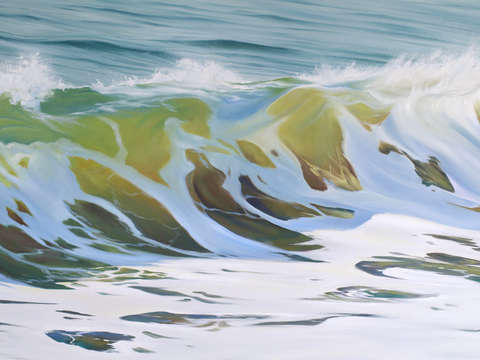 Acceptance colorful ocean wave