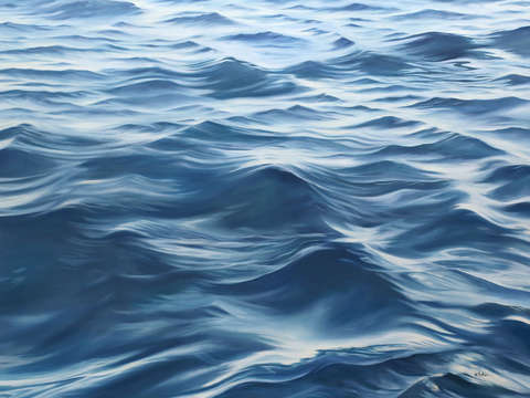 In the flow ocean surface