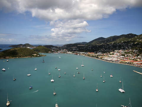 Over St. Thomas' Charlotte Amalie Harbor