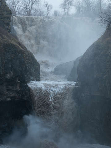 White water falls