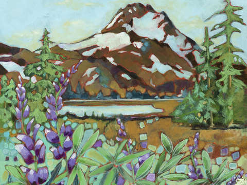 Mt jefferson and lupine