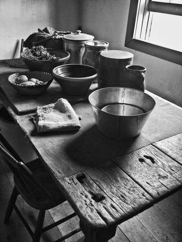 Rustic Farm Table in Natural Light