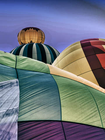Deflated hotair balloons