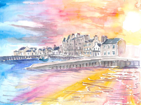 Kirkwall orkney quiet port scene