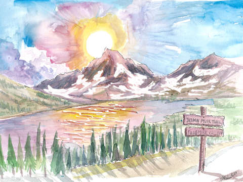Hiking john muir trail with spectacular views in s