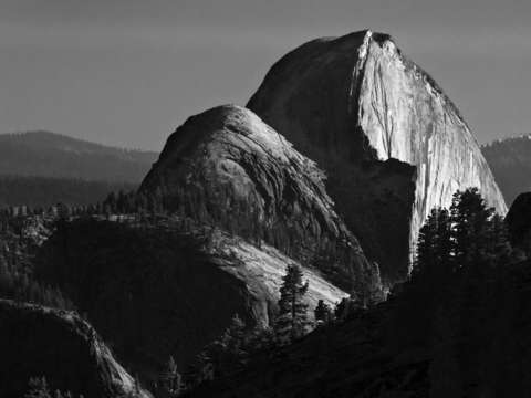 Clouds rest and half dome from olmsted point sunse