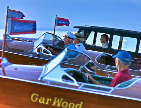 Classic gar wood runabouts at lake tahoe
