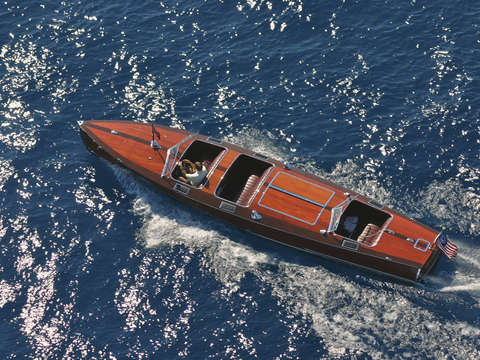 Classic Gar Wood Runabout Aerial