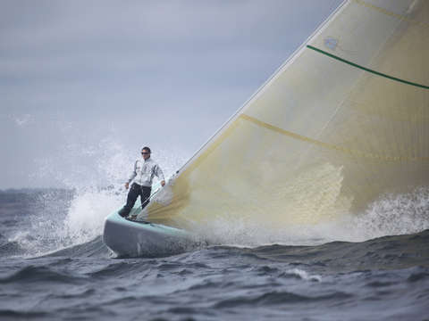 Courageous bowman sails
