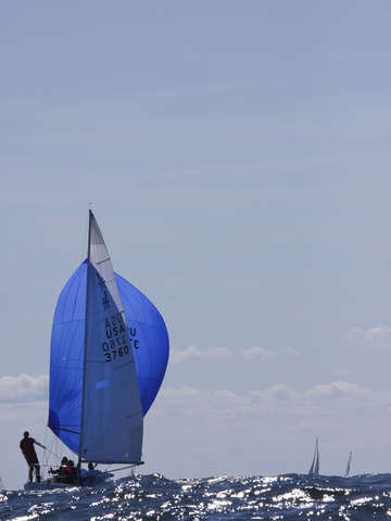 J24 sails downwind
