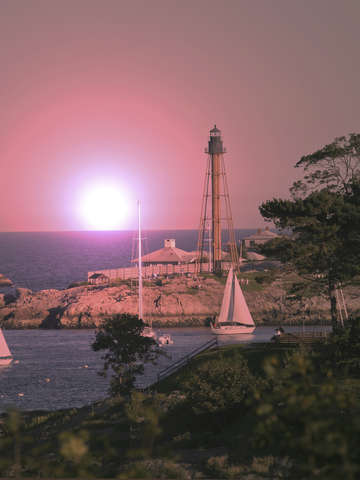 Sunset on marblehead neck
