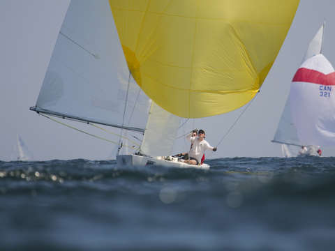Yellow spinnaker