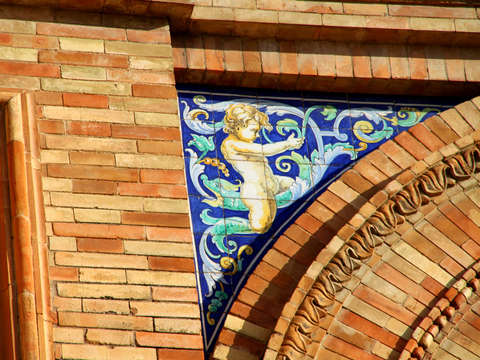 Ceramic detail plaza de espana seville