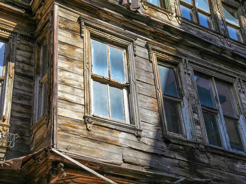 Historic wood home heybeliada turkey