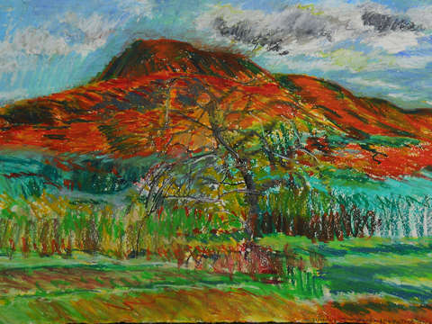 Mt norwottuck and apple trees ii