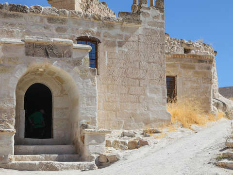 Traditional stone dwelling in cappadocia turkey