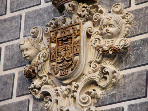 Crest on facade