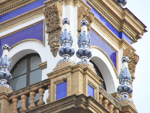 Blue ceramic tower seville