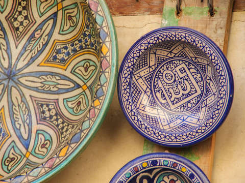 Tile plates morocco