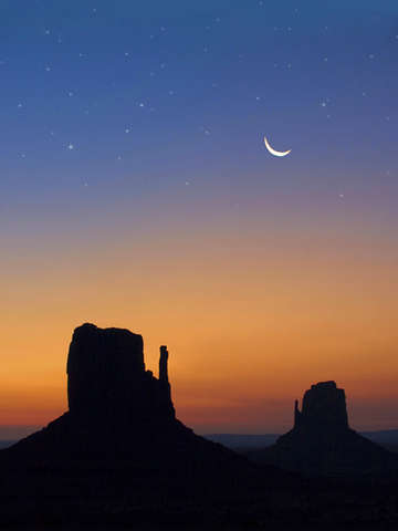 Desert crescent moon