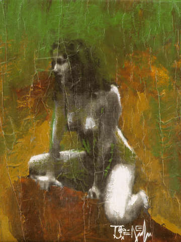 Nude on a rock