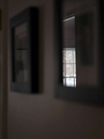Window reflected in glass