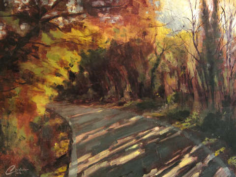 The autumn road