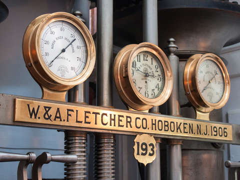Engine room steamship
