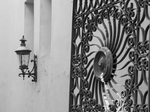 Ornamental iron ponce puerto rico black and white