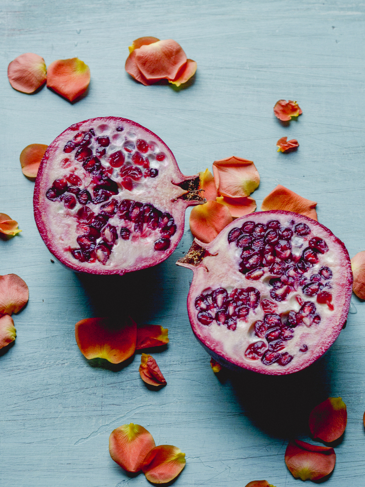 Pomegranate and Rose Petals