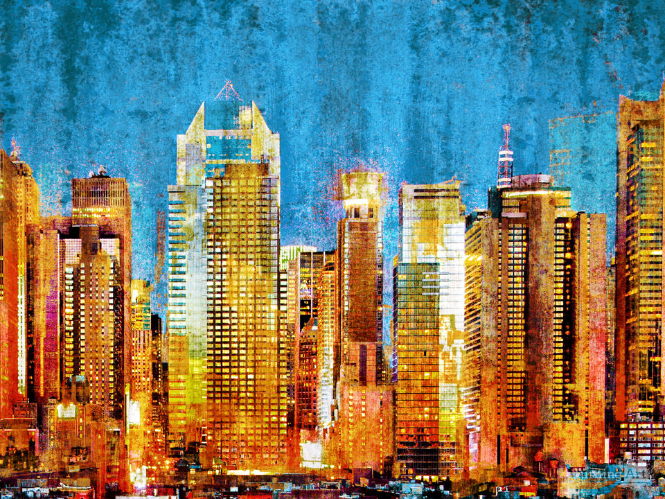 New York Lights Blue