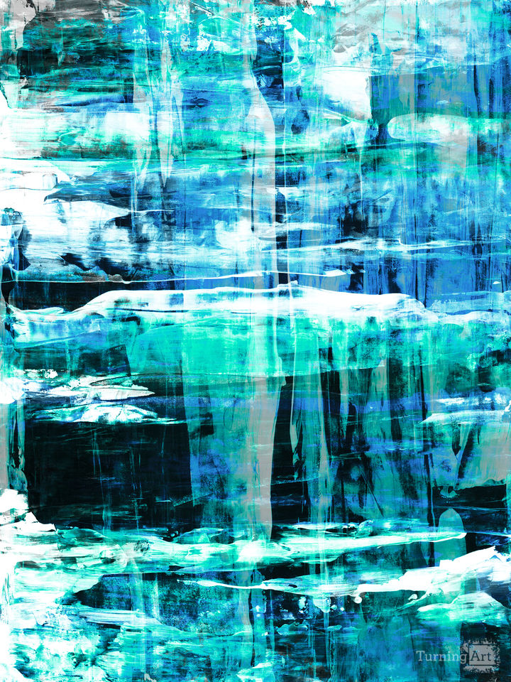 ABYSS 1 TEAL AQUA (DIPTYCH)