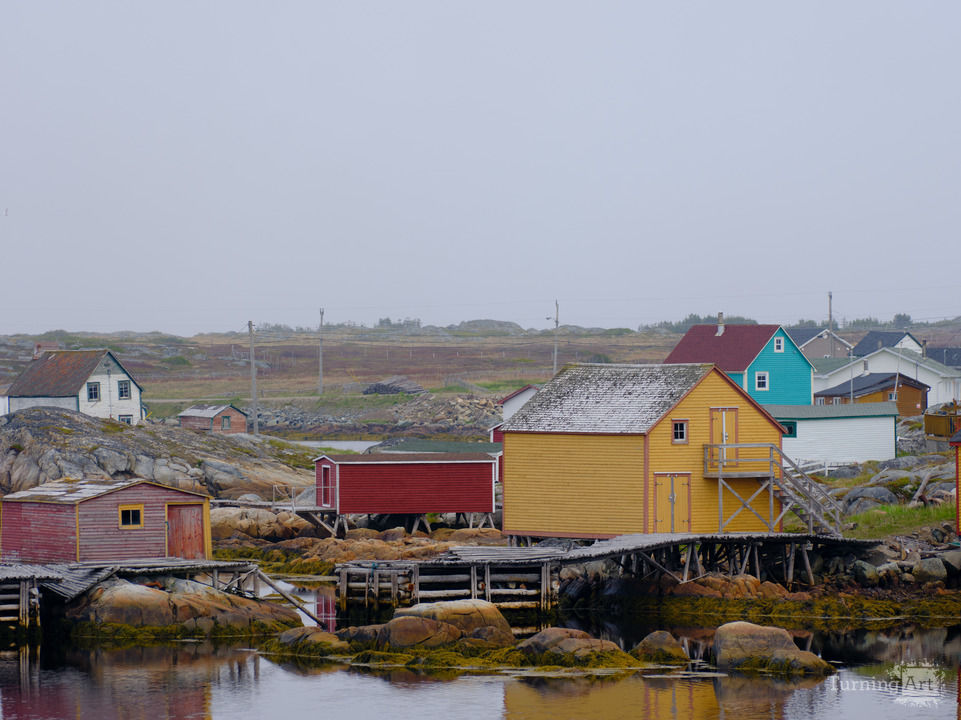 Colorful Harbor on Fogo Island